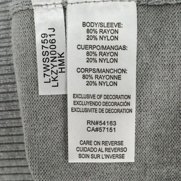 Karl Lagerfled Sweater Womens Small Gray Bell Sleeves Bows Cold Shoulder - Picture 11 of 14